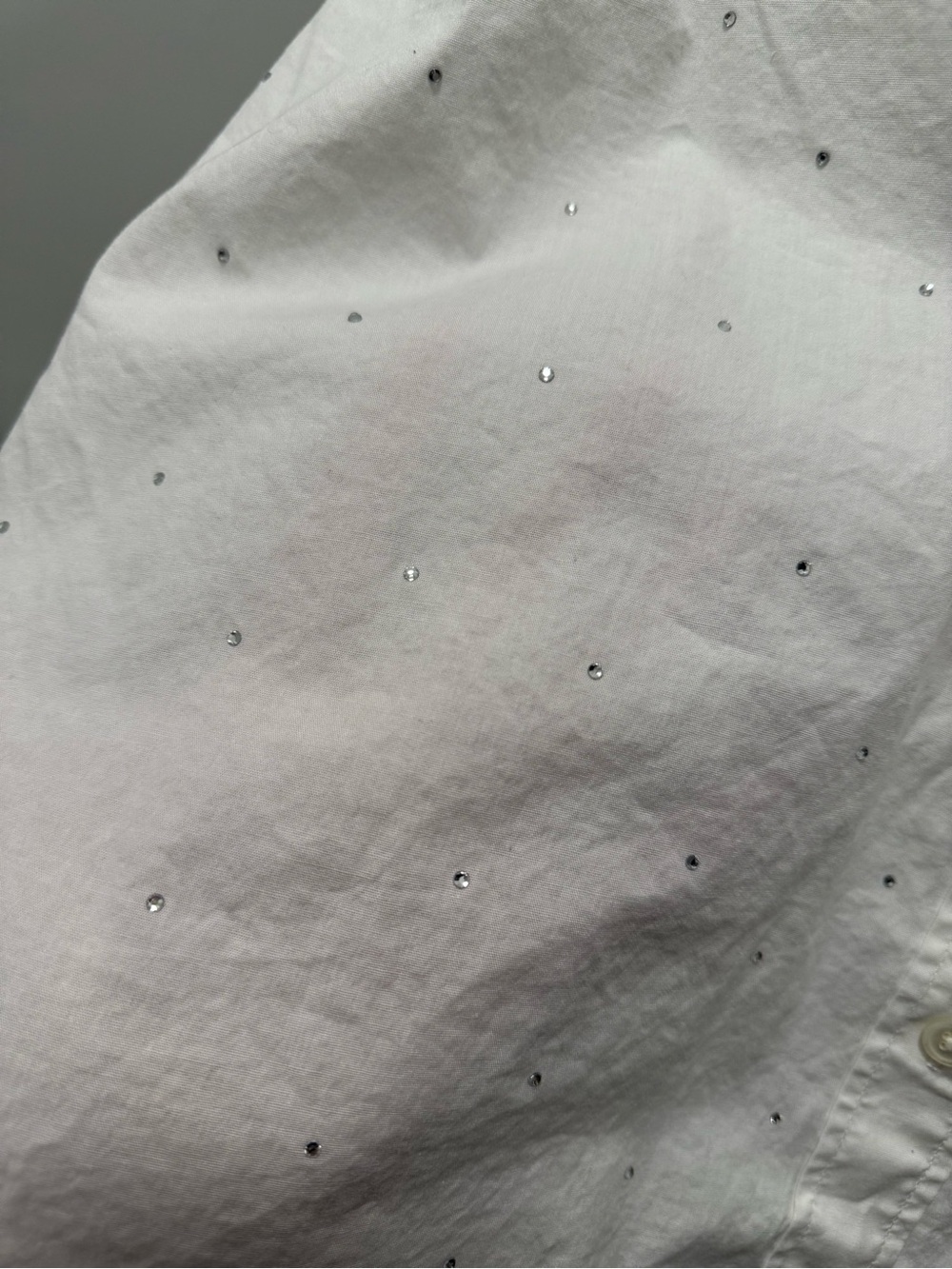 J. Crew White Rhinestone modern button down - Picture 2 of 4